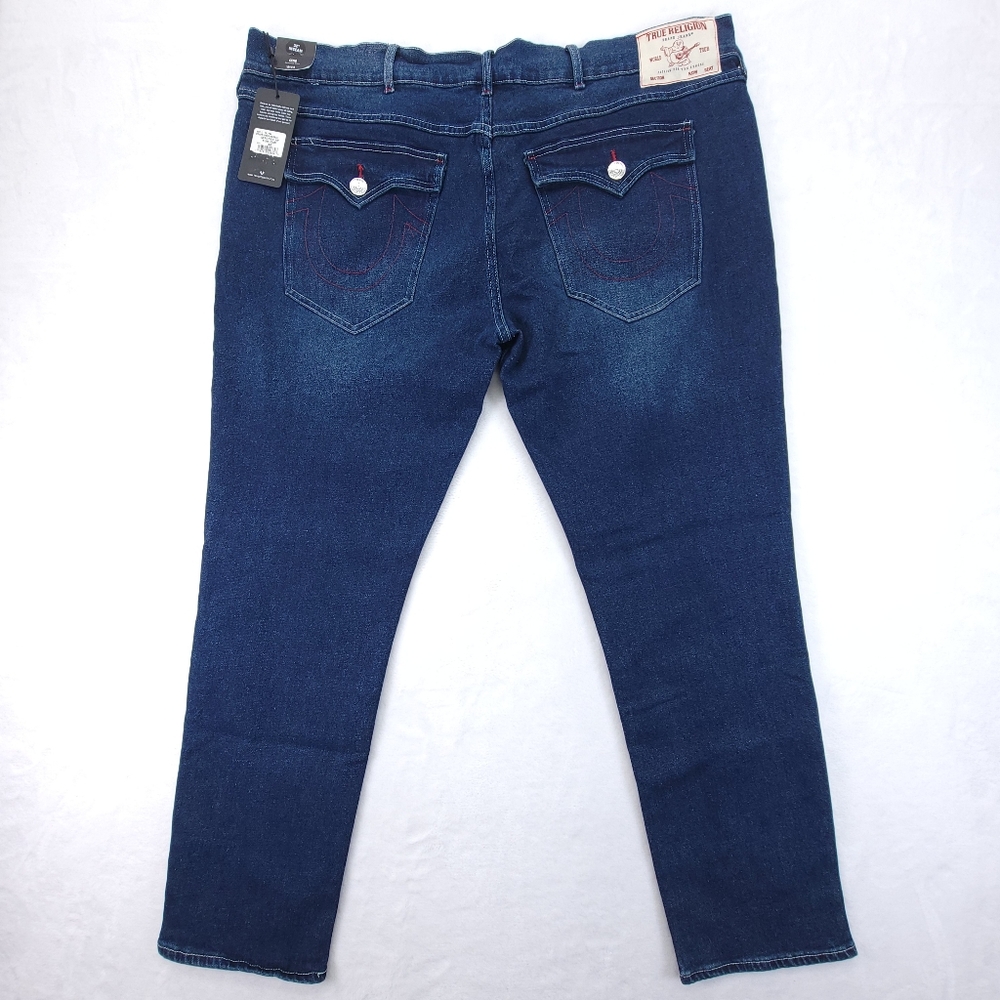 True Religion Mens Geno‎ Flap Slim Fit Jeans Dark Blue 107796 Size 44